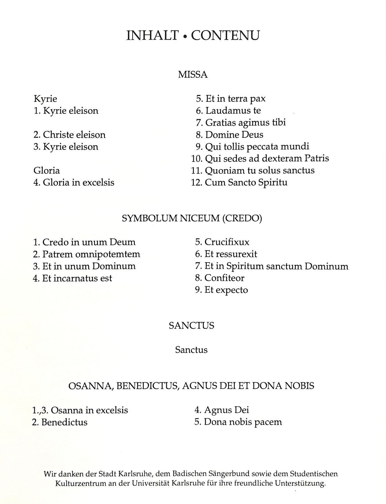  Programm Bach: Messe in h-moll Januar 1996