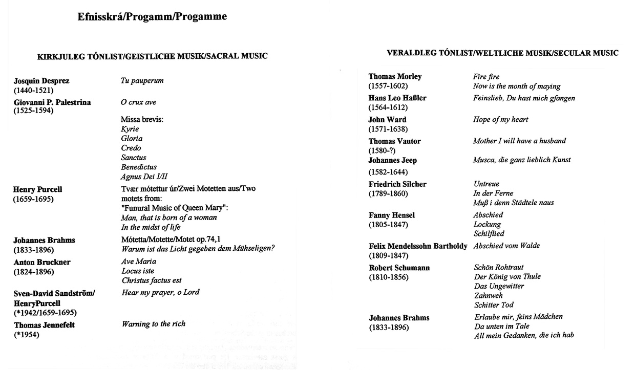 Programm Islandreise August 1999