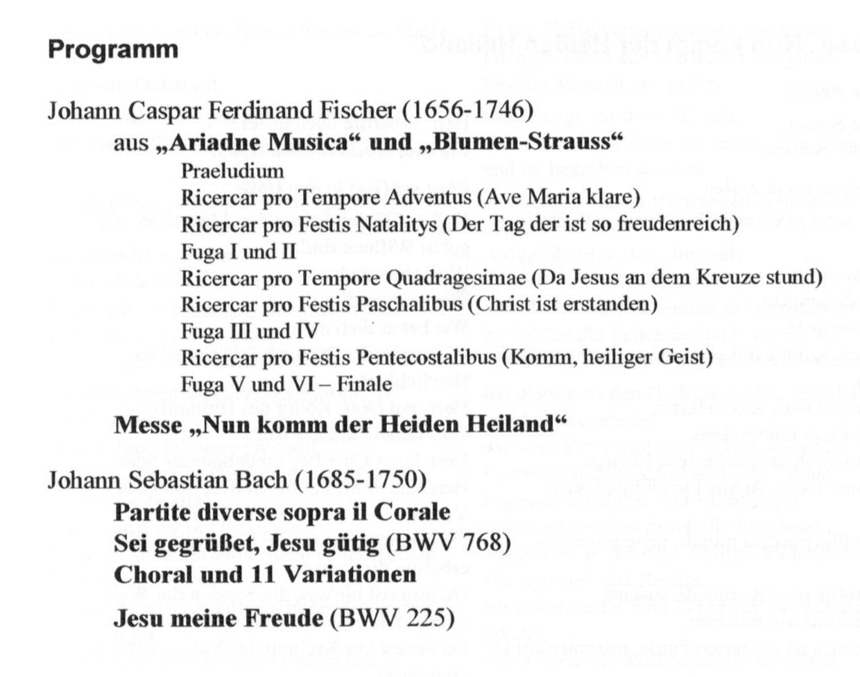 Programm Fischer Bach Januar 2004