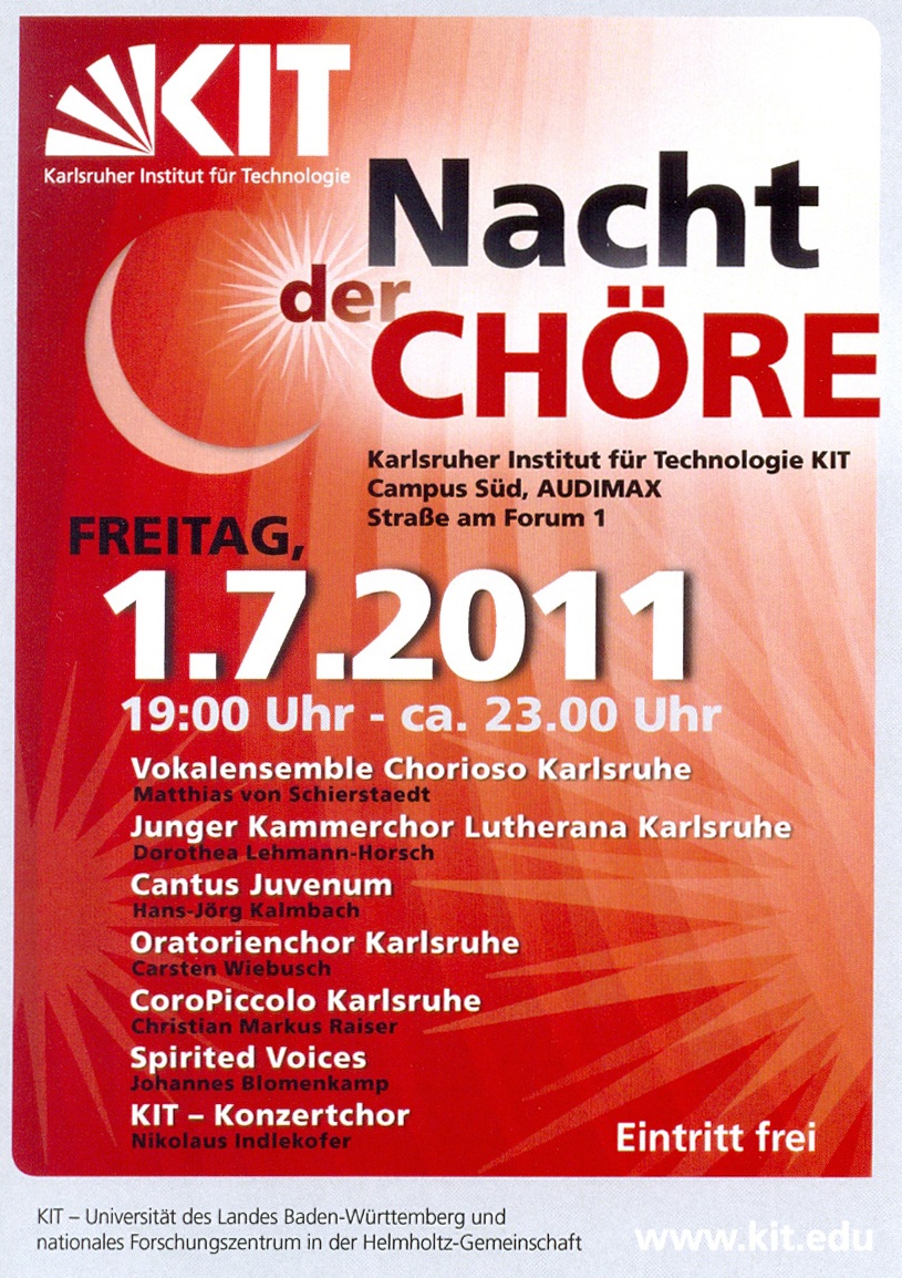 Plakat Nacht der Chöre 2011