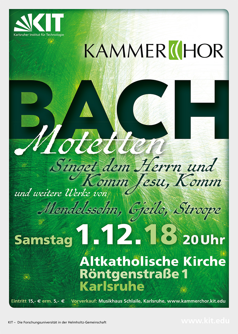 Plakat Bach Motetten