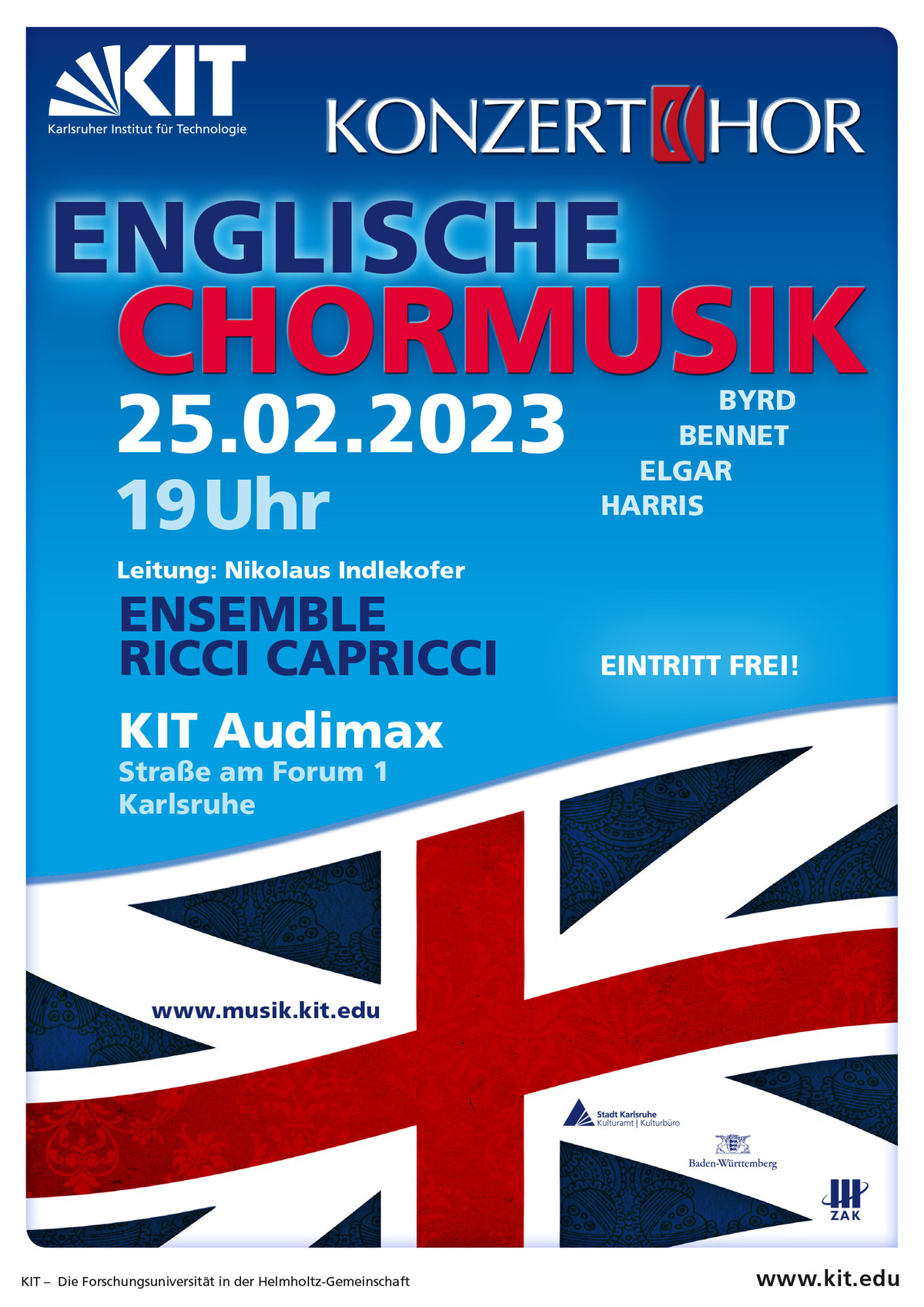 Plakat Englische Chormusik